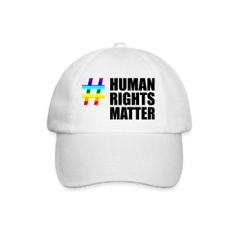 Les droits de l’homme comptent arc-en-ciel - Casquette classique - blanc/blanc - Devant
