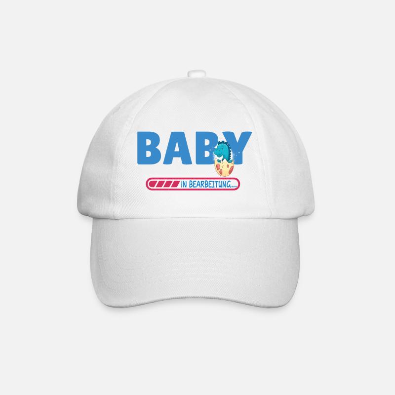 Baby in Bearbeitung - Baseballkappe - Weiß/Weiß