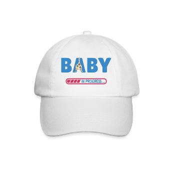 Baby in Bearbeitung - Baseballkappe - Weiß/Weiß - Vorne