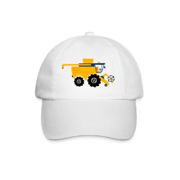 Combine harvester Farmer, Agriculture - Baseball Cap - white/white - Front