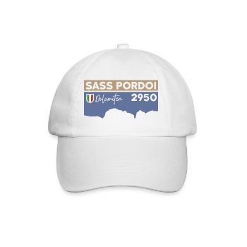 Sass Pordoi Pordoi Randonnée Sella Dolomites - Casquette classique - blanc/blanc - Devant