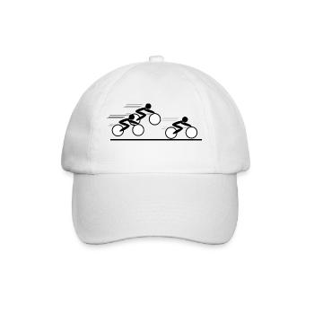 Stickman Radrennen black - Baseballkappe - Weiß/Weiß - Vorne