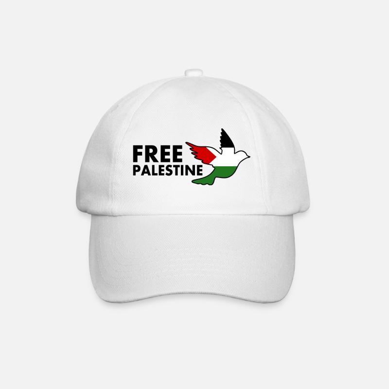 Free palestine - Baseballkappe - Weiß/Weiß