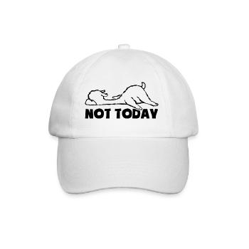 Not today - Tired and lazy - Lama - Baseball Cap - white/white - Front