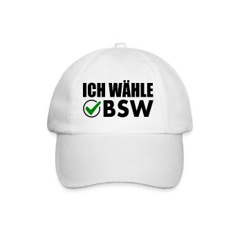 ich wähle bsw - Baseballkappe - Weiß/Weiß - Vorne