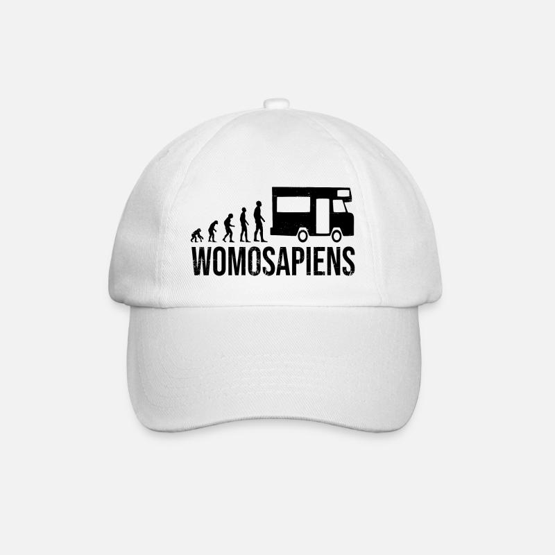 Womosapiens Wohnmobil Evolution - Baseballkappe - Weiß/Weiß