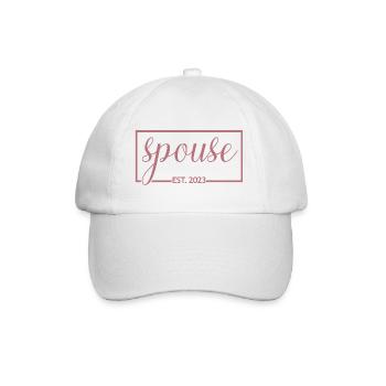Conjoint Est. 2023 - Cadeau de mariage hommes et femmes - Casquette classique - blanc/blanc - Devant