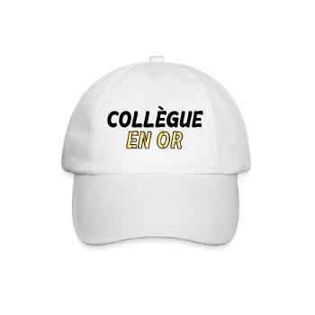 Collègue En Or Meilleur Collègue Homme Femme - Casquette classique - blanc/blanc - Devant