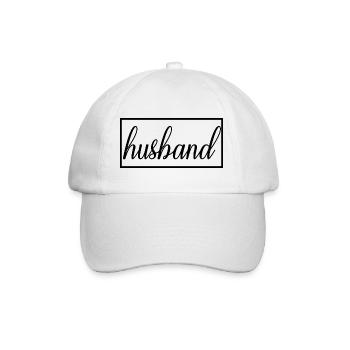 Husband Matching Engagement Wedding Honeymoon - Baseball Cap - white/white - Front