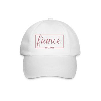Verlobte Est. 2023 Verlobungsgeschenk Hochzeit des Bräutigams - Baseballkappe - Weiß/Weiß - Vorne