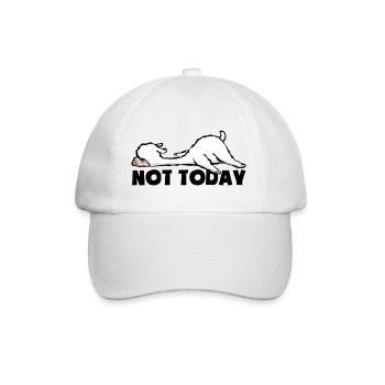 Not today - Tired and lazy - Lama - Baseball Cap - white/white - Front
