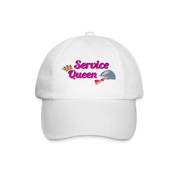 Damen Service Queen Kellner Bedienung Barkeeper - Baseballkappe - Weiß/Weiß - Vorne