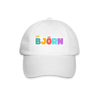 Björn! Personalisierbar - Baseballkappe - Weiß/Weiß - Vorne