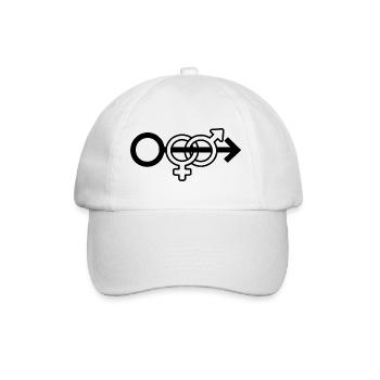 cuckold wife sharing symbol - Baseballkappe - Weiß/Weiß - Vorne