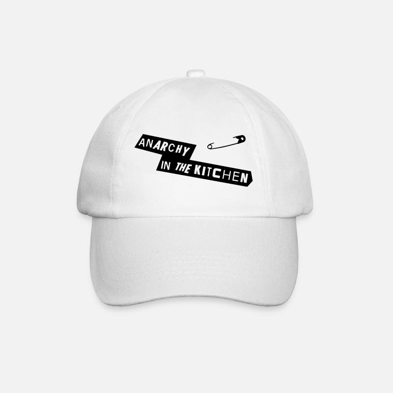 Anarchy In The Kitchen - Baseball Cap - white/white