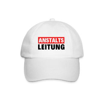Anstaltsleitung Sarkasmus Ironie Irrenanstalt Job - Baseballkappe - Weiß/Weiß - Vorne
