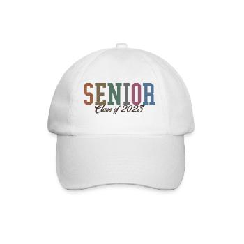 Cadeau de fête de remise des diplômes rétro de la classe senior de 2023 - Casquette classique - blanc/blanc - Devant