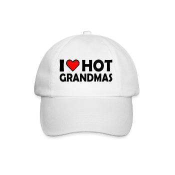 I love hot grannies - Baseball Cap - white/white - Front