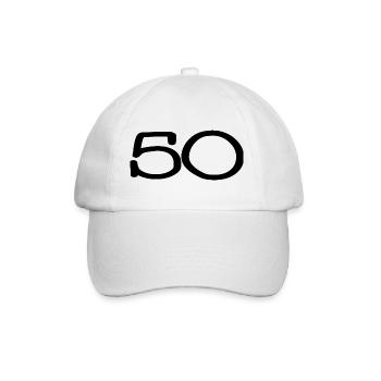 50. 50 YEARS. 50th ANNIVERSARY. 50 YEARS ANNIVERSARY. - Baseball Cap - white/white - Front
