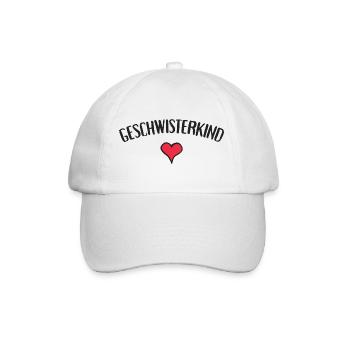 T-shirt cœur de frère et sœur - Casquette classique - blanc/blanc - Devant