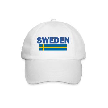 Schweden - Baseballkappe - Weiß/Weiß - Vorne