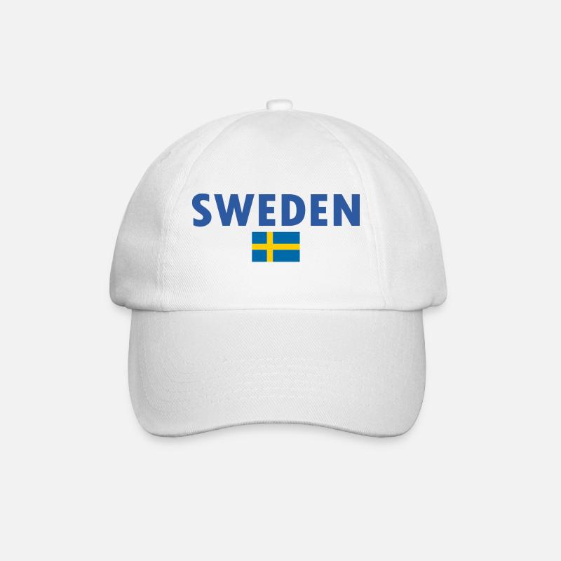 Schweden - Baseballkappe - Weiß/Weiß