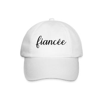Fiancée Matching Engagement Wedding Honeymoon - Baseball Cap - white/white - Front