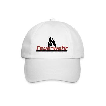 Feuerwehr - Retten, Löschen, Bergen, Schützen - Baseballkappe - Weiß/Weiß - Vorne