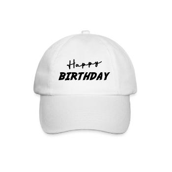 JOYEUX ANNIVERSAIRE. HAPPY BIRTHDAY. ANNIVERSAIRE. - Casquette classique - blanc/blanc - Devant