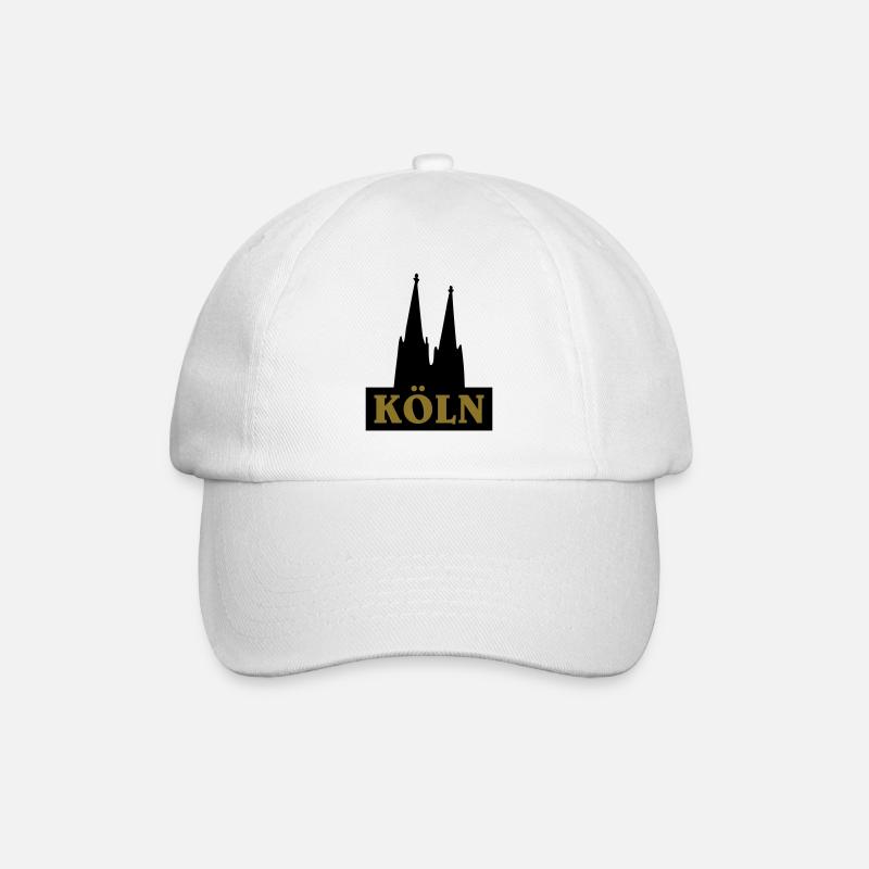 Ville cathédrale de Cologne - Casquette classique - blanc/blanc