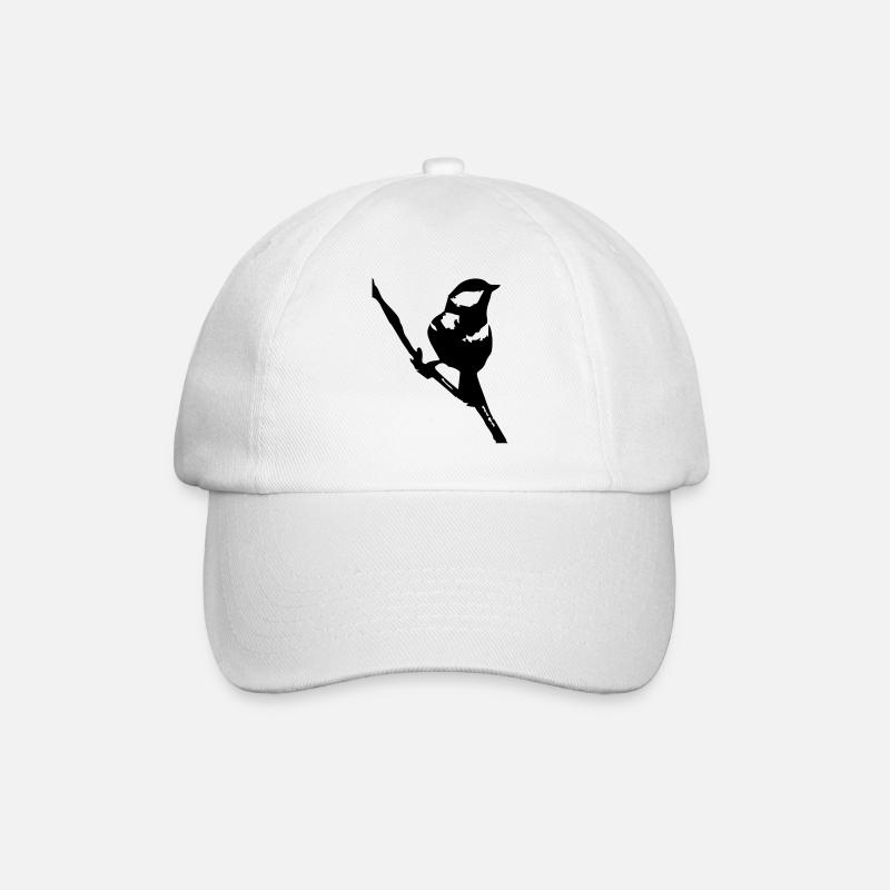 Der Spatz - Baseballkappe - Weiß/Weiß