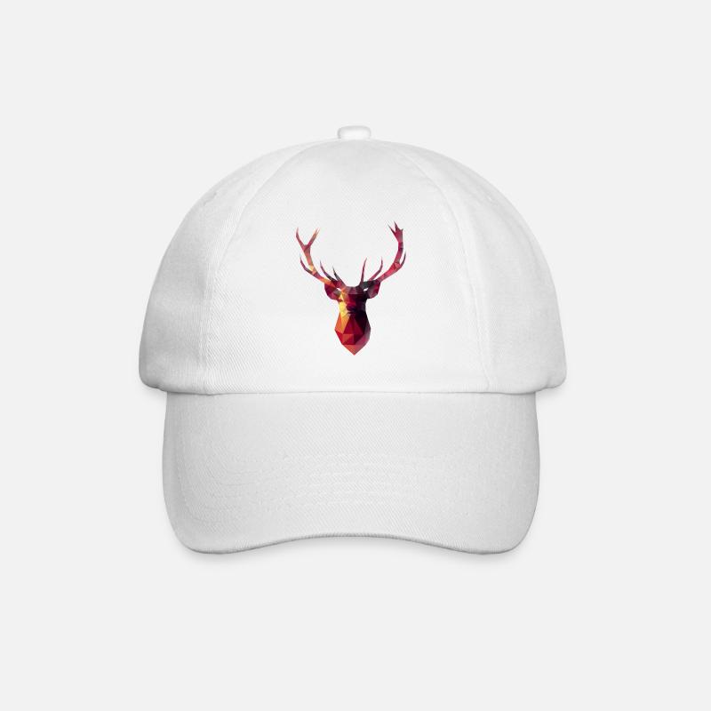 Red Stag - Baseball Cap - white/white