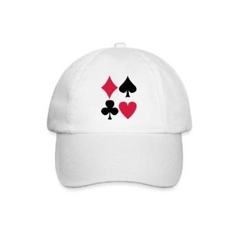 Poker - Baseballkappe - Weiß/Weiß - Vorne