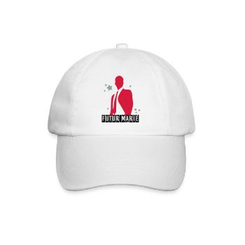 futur marié - Casquette classique - blanc/blanc - Devant