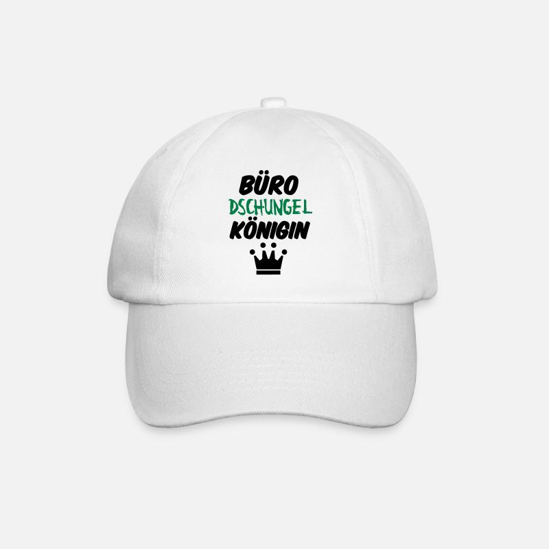 Büro-Dschungelkönigin Büro Arbeit Geschenk Spruch - Baseballkappe - Weiß/Weiß