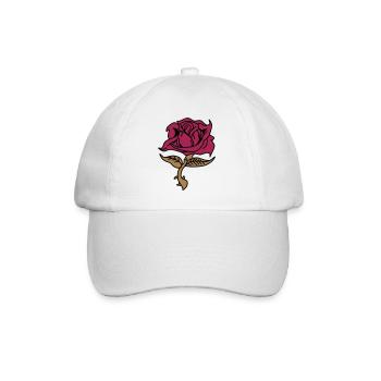 Rose (fleur) - Casquette classique - blanc/blanc - Devant