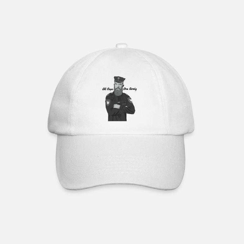 Bärtig Cop - Baseballkappe - Weiß/Weiß