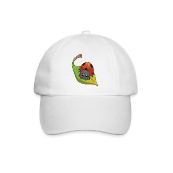 Ladybug - Marienkäfer - Baseballkappe - Weiß/Weiß - Vorne