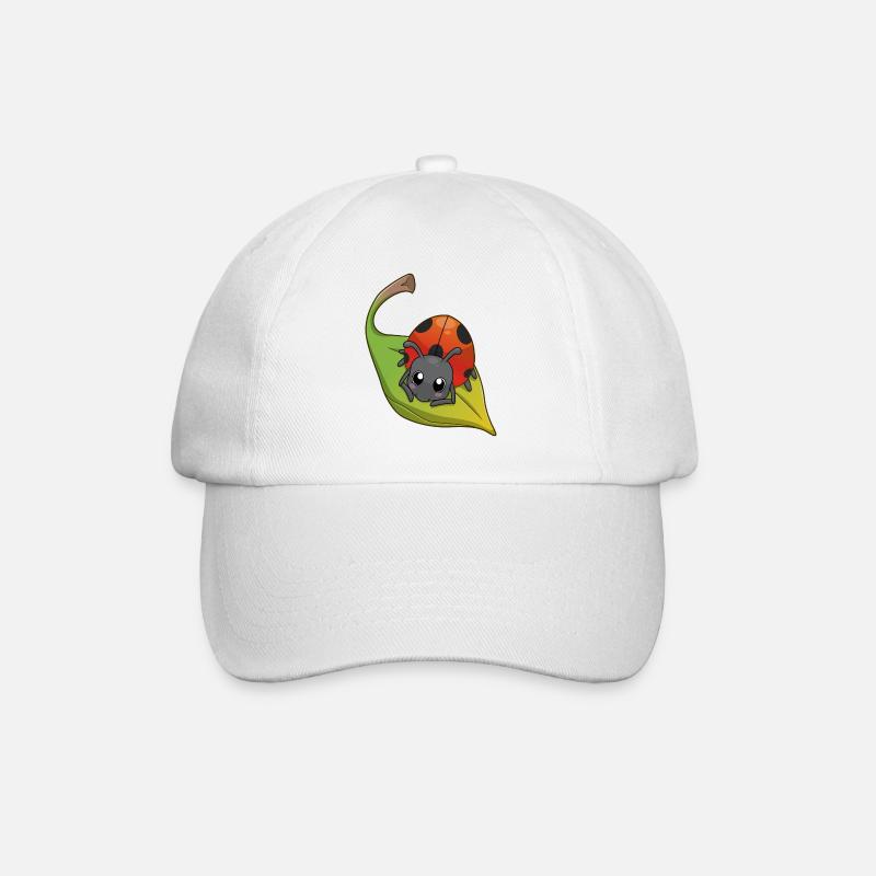 Ladybug - Marienkäfer - Baseballkappe - Weiß/Weiß