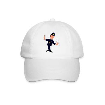 Dapper Police Parade Pose - Baseball Cap - white/white - Front
