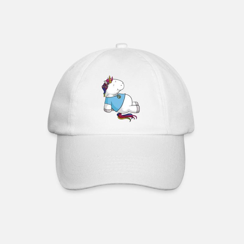 Hippie Unicorn Comic - Casquette classique - blanc/blanc