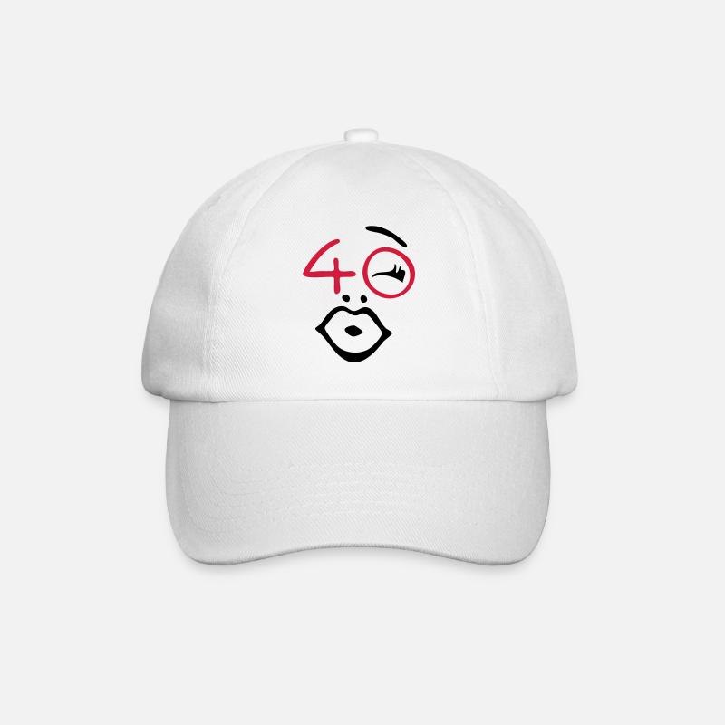 Wow, finally 40! - Baseball Cap - white/white