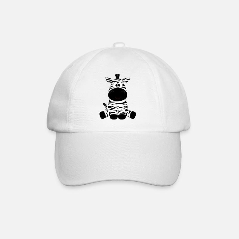 Zebra - Baseballkappe - Weiß/Weiß