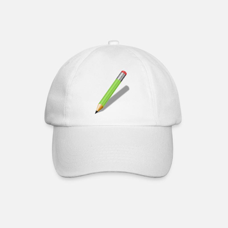 pencil - Baseball Cap - white/white