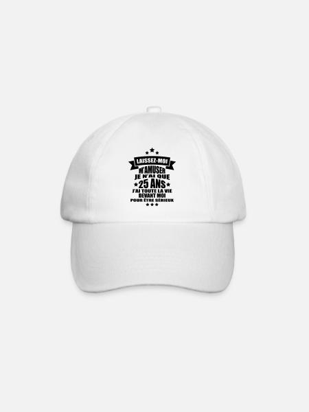 laissez-moi m'amuser je n'ai que 25 ans - Casquette classique - blanc/blanc