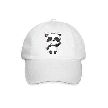 Santander ondulant Comic Panda - Casquette classique - blanc/blanc - Devant