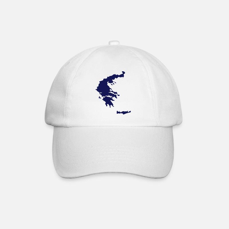 Griechenland - Baseballkappe - Weiß/Weiß