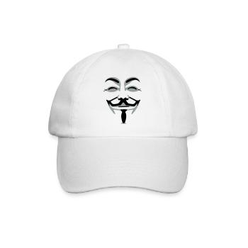 anonymus_vektor_2farb - Baseball Cap - white/white - Front