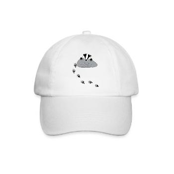smaller frechdachs badger cheeky track animal paw - Baseball Cap - white/white - Front