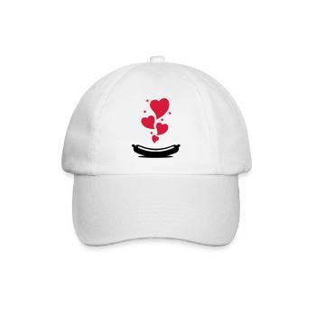 love_wurst_f2 - Baseballkappe - Weiß/Weiß - Vorne